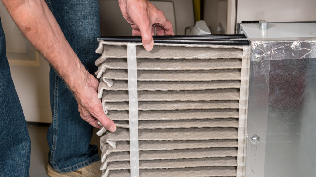 Filter in the HVAC furnace system
